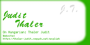 judit thaler business card